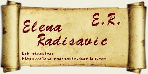 Elena Radisavić vizit kartica